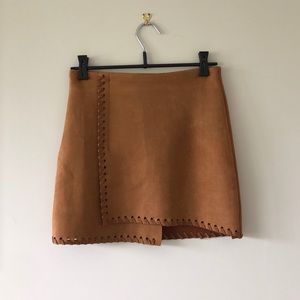 UO Asymmetrical Leather Skirt
